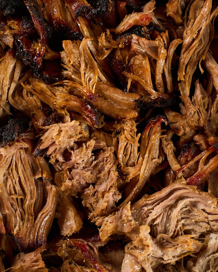 Close-up of pulled pork